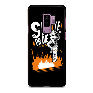 SKULL SKATE OR DIE ORANGE ARTWORK Samsung Galaxy S9 Plus Case