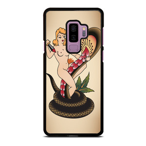 SNAKE CHAMER SAILOR JERRY TATTOO Samsung Galaxy S9 Plus Case SNAKE CHAMER SAILOR JERRY TATTOO Samsung Galaxy S9 Plus Case