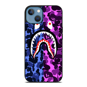 BAPE SHARK LOGO BLUE VIOLET iPhone 13 Case BAPE SHARK LOGO BLUE VIOLET iPhone 13 Case