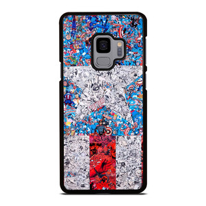 CAPTAIN AMERICA MARVEL COLLAGES Samsung Galaxy S9 Case CAPTAIN AMERICA MARVEL COLLAGES Samsung Galaxy S9 Case