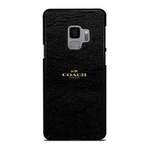 COACH NEW YORK BLACK LEATHER Samsung Galaxy S9 Case