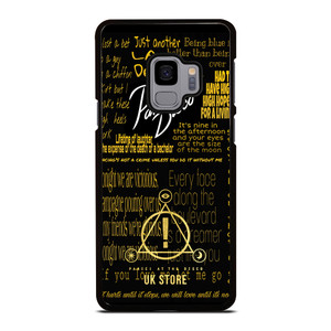 PANIC AT THE DISCO LOGO GOLD Samsung Galaxy S9 Case PANIC AT THE DISCO LOGO GOLD Samsung Galaxy S9 Case