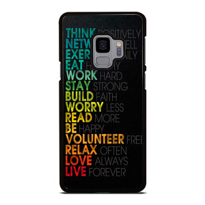 QUOTE INSPIRATIONAL THINK POSITIVELY Samsung Galaxy S9 Case QUOTE INSPIRATIONAL THINK POSITIVELY Samsung Galaxy S9 Case