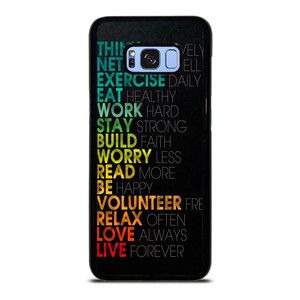 QUOTE INSPIRATIONAL THINK POSITIVELY Samsung Galaxy S8 Plus Case