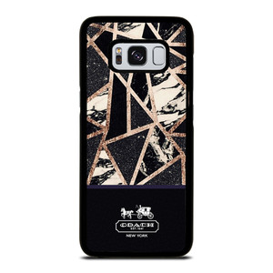 COACH NEW YORK GOLD BLACK TEXTURE Samsung Galaxy S8 Case COACH NEW YORK GOLD BLACK TEXTURE Samsung Galaxy S8 Case