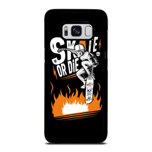 SKULL SKATE OR DIE ORANGE ARTWORK Samsung Galaxy S8 Case SKULL SKATE OR DIE ORANGE ARTWORK Samsung Galaxy S8 Case