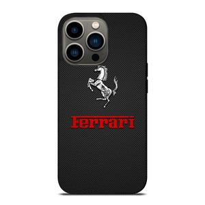 FERRARI LOGO RED CARBON iPhone 13 Pro Case