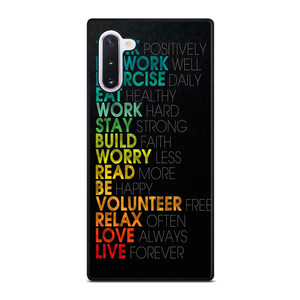 QUOTE INSPIRATIONAL THINK POSITIVELY Samsung Galaxy Note 10 Case