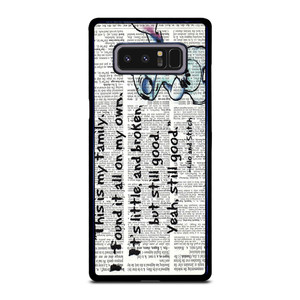 LILO AND STITCH QUOTES Disney Samsung Galaxy Note 8 Case LILO AND STITCH QUOTES Disney Samsung Galaxy Note 8 Case