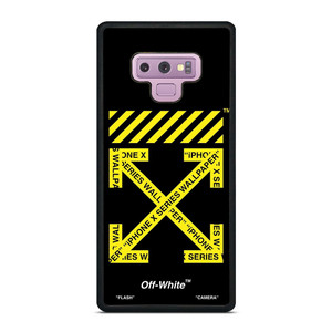 OFF WHITE LOGO YELLOW STRIPE Samsung Galaxy Note 9 Case