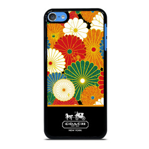 COACH NEW YORK COLORFUL FLORAL LOGO iPod Touch 7 Case COACH NEW YORK COLORFUL FLORAL LOGO iPod Touch 7 Case