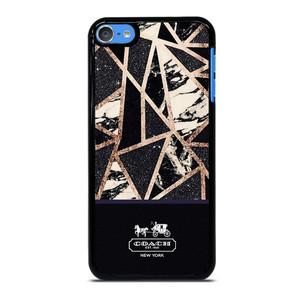 COACH NEW YORK GOLD BLACK TEXTURE iPod Touch 7 Case COACH NEW YORK GOLD BLACK TEXTURE iPod Touch 7 Case