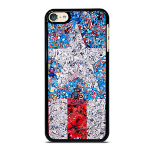 CAPTAIN AMERICA MARVEL COLLAGES iPod Touch 6 Case CAPTAIN AMERICA MARVEL COLLAGES iPod Touch 6 Case