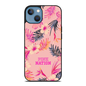 VICTORIA SECRET PINK NATION FLORAL BG iPhone 13 Case VICTORIA SECRET PINK NATION FLORAL BG iPhone 13 Case