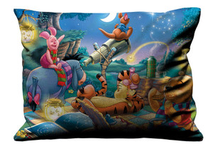 WINNIE THE POOH IN  NIGHT LIGHT Pillow Case Cover Recta