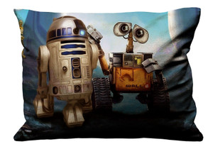 WALL E AND R2D2 STAR WAR Pillow Case Cover Recta WALL E AND R2D2 STAR WAR Pillow Case Cover Recta