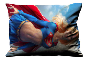 SUPER GIRL BEAUTY Pillow Case Cover Recta SUPER GIRL BEAUTY Pillow Case Cover Recta