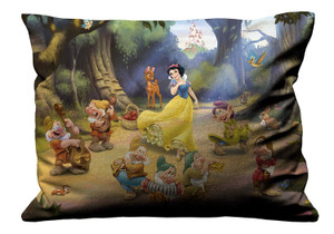 SNOW WHITE SEVEN DWARFS Pillow Case Cover Recta SNOW WHITE SEVEN DWARFS Pillow Case Cover Recta
