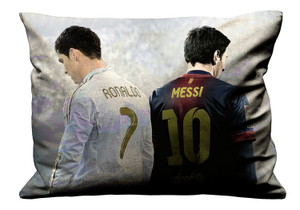 RONALDO AND MESSI Pillow Case Cover Recta RONALDO AND MESSI Pillow Case Cover Recta