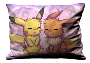 POKEMON PIKACHU X EEVEE Pillow Case Cover Recta