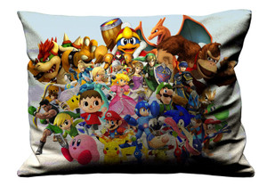 NINTENDO CHARACTER SMASH BROS Pillow Case Cover Recta NINTENDO CHARACTER SMASH BROS Pillow Case Cover Recta