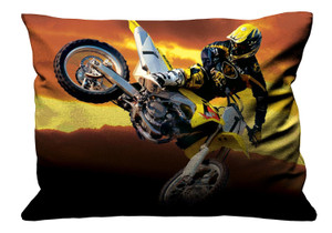 MOTOCROSS JUMPING Pillow Case Cover Recta MOTOCROSS JUMPING Pillow Case Cover Recta