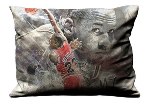 MICHAEL JORDAN SLAM DUNK- PILLOW 18X26 Pillow Case Cover Recta MICHAEL JORDAN SLAM DUNK- PILLOW 18X26 Pillow Case Cover Recta