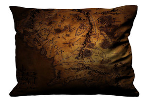 LOTR THE HOBBIT MIDDLE EARTH MAP Pillow Case Cover Recta LOTR THE HOBBIT MIDDLE EARTH MAP Pillow Case Cover Recta
