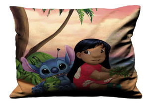 LILO AND STICH BEACH Pillow Case Cover Recta LILO AND STICH BEACH Pillow Case Cover Recta