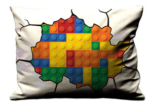 LEGO BRICK STICKER Pillow Case Cover Recta LEGO BRICK STICKER Pillow Case Cover Recta