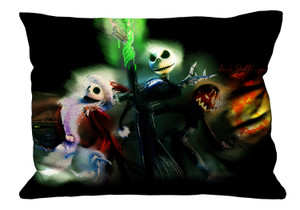 JACK SKELLINGTON NIGHTMARE Pillow Case Cover Recta JACK SKELLINGTON NIGHTMARE Pillow Case Cover Recta