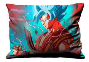 GOKU SUPER SAIYAN BLUE Pillow Case Cover Recta GOKU SUPER SAIYAN BLUE Pillow Case Cover Recta