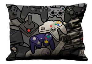 GAME CONTROLERS Pillow Case Cover Recta GAME CONTROLERS Pillow Case Cover Recta