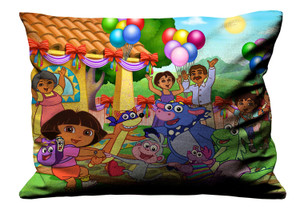 DORA THE EXPLORER AND FAMILY Pillow Case Cover Recta