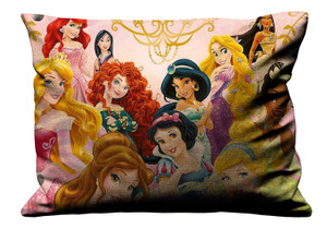 DISNEY PRINCESSES CHARACTER Pillow Case Cover Recta DISNEY PRINCESSES CHARACTER Pillow Case Cover Recta