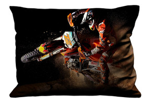 DIRT BIKE ROCKSTAR MOTOCROSS 1 Pillow Case Cover Recta DIRT BIKE ROCKSTAR MOTOCROSS 1 Pillow Case Cover Recta
