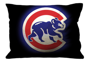 CHICAGO CUBS BLACK Pillow Case Cover Recta