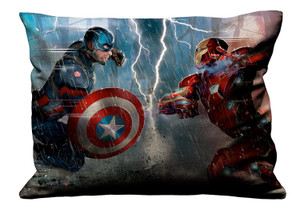 CAPTAIN AMERICA VS IRON MAN CIVIL WAR Pillow Case Cover Recta CAPTAIN AMERICA VS IRON MAN CIVIL WAR Pillow Case Cover Recta