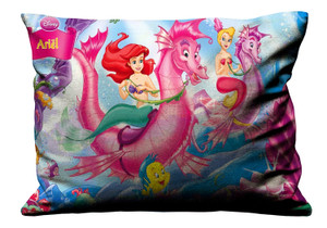 ARIEL LITTLE MERMAID SEA HORSE Pillow Case Cover Recta