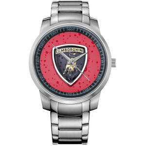 LAMBORGHINI EMBELM RED Metal Watch LAMBORGHINI EMBELM RED Metal Watch
