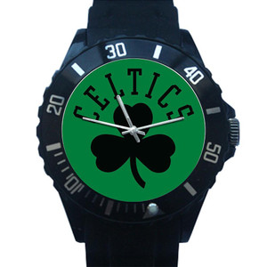 BOSTON CELTICS BLACK GREEN Plastic Watch BOSTON CELTICS BLACK GREEN Plastic Watch
