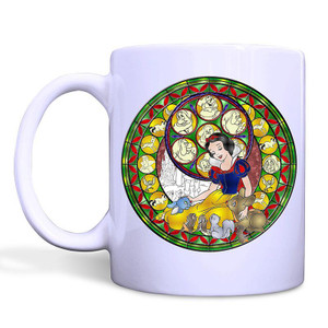 DISNEY STAINED GLASS White Mug
