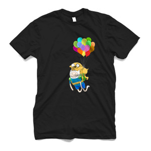 ADVENTURE TIME FINN AND JAKE WITH BALOON Men's T-Shirt ADVENTURE TIME FINN AND JAKE WITH BALOON Men's T-Shirt