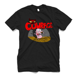 COURAGE THE COWARDLY DOG BLACK Men's T-Shirt COURAGE THE COWARDLY DOG BLACK Men's T-Shirt
