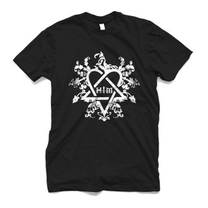 HIM H.I.M FILEGREE LOGO HEARTAGRAM 2 Men's T-Shirt HIM H.I.M FILEGREE LOGO HEARTAGRAM 2 Men's T-Shirt
