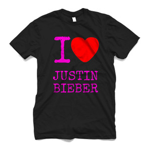 I LOVE JUSTIN BIEBER Men's T-Shirt