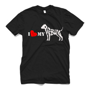 I LOVE MY PITBULL Men's T-Shirt