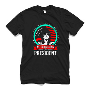 KEITH RICHARDS FOR PRESIDENT MUSIC Men's T-Shirt KEITH RICHARDS FOR PRESIDENT MUSIC Men's T-Shirt