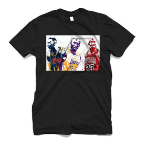 LEBRON JAMES KOBE BRYANT MICHAEL JORDAN Men's T-Shirt LEBRON JAMES KOBE BRYANT MICHAEL JORDAN Men's T-Shirt