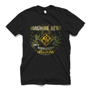 MACHINE HEAD BLACK SILVER LOGO Men's T-Shirt MACHINE HEAD BLACK SILVER LOGO Men's T-Shirt